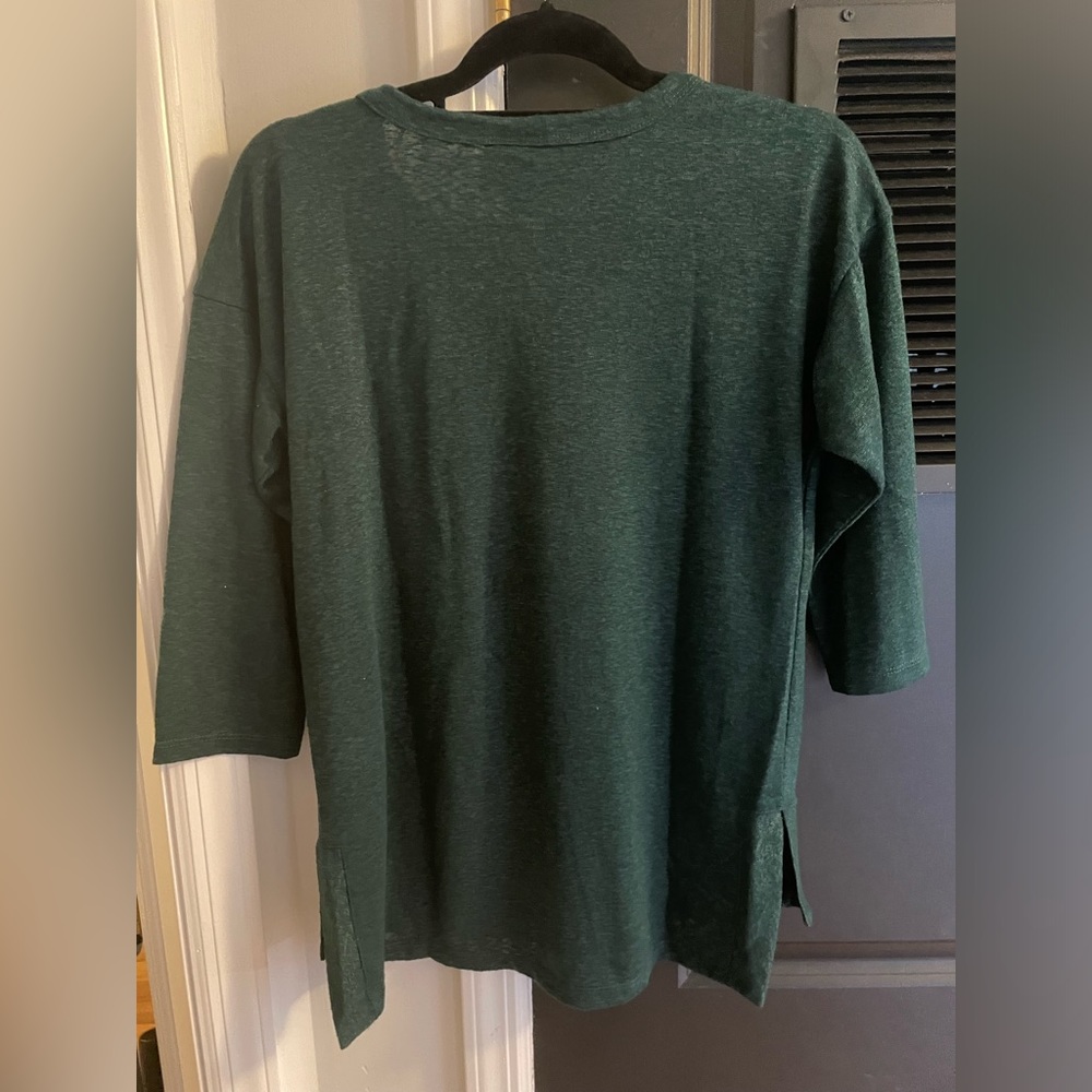 Bobeau - 3/4 Green Shirt - Picture 3 of 3